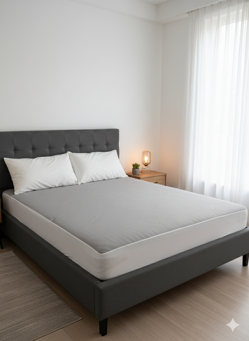 Ecora 100% Waterproof Fitted Mattress Protector – Suitable for All Beds